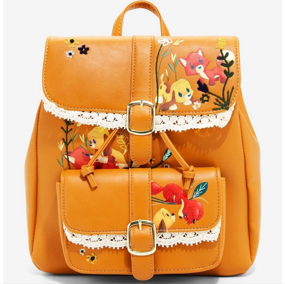 The Fox and the Hound Chibi Tod & Copper Floral Rucksack